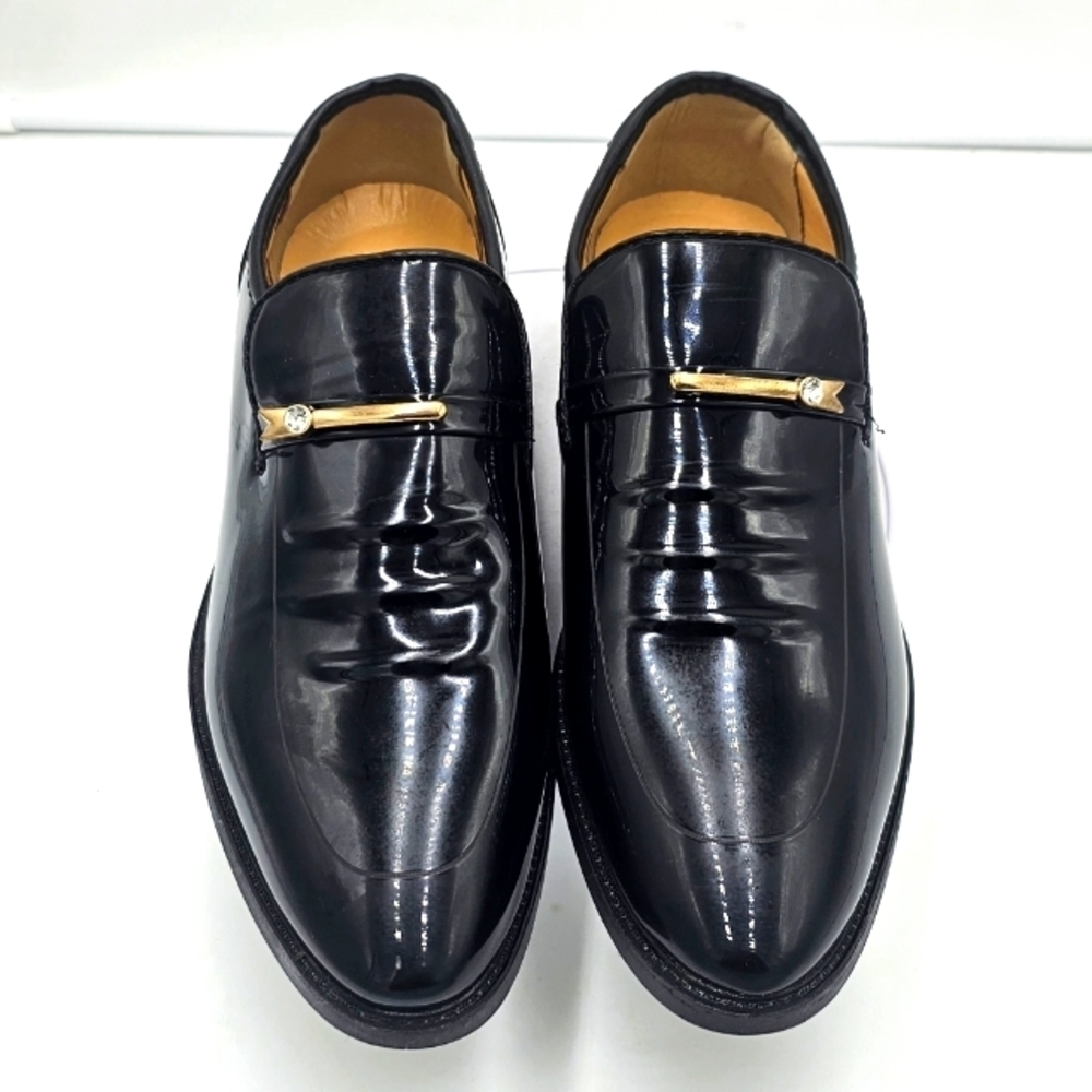 Men’s Classic Black Slip-On Oxford Dress Shoes – Size 6.5 / EU 38 New No Box